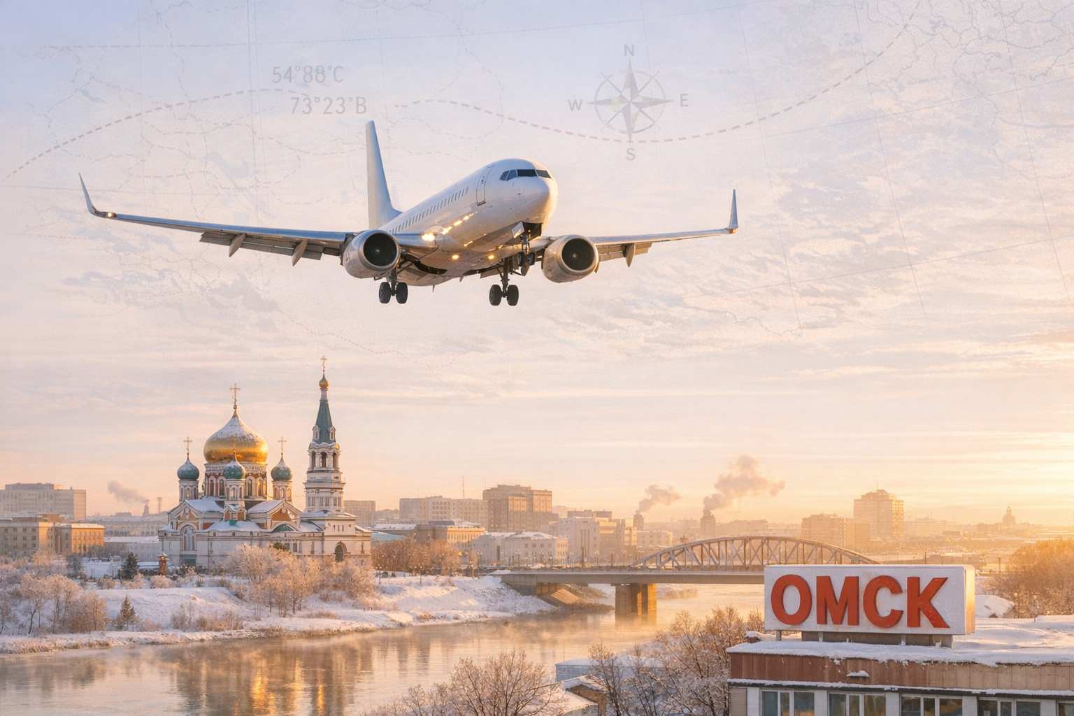 Авиаперелёты в Омск без переплат