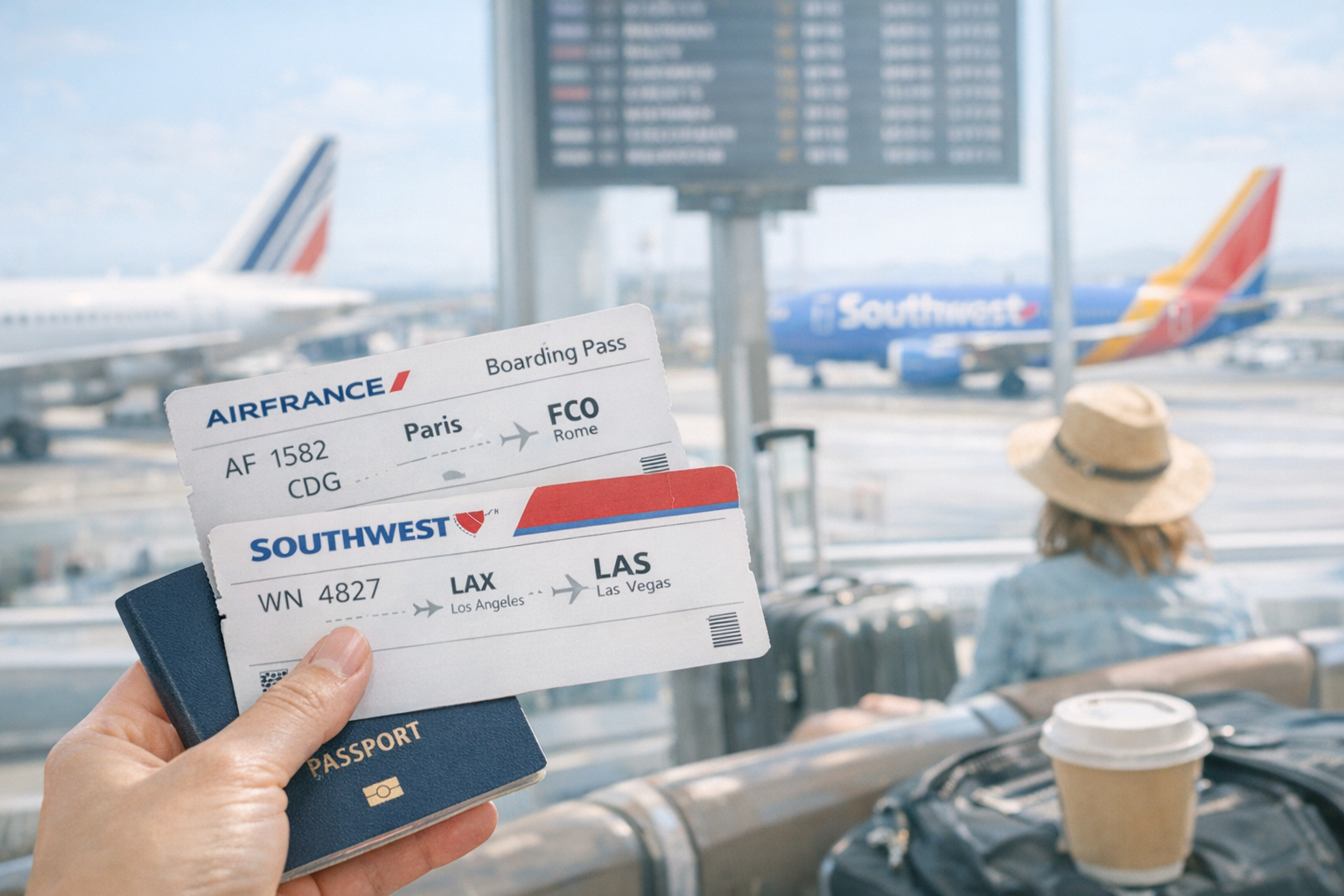 Полёты с пересадкой и разными авиакомпаниями без сквозного билета